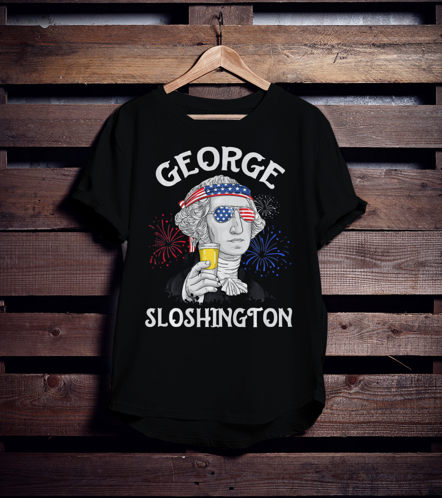 George Sloshington Patriotic Fireworks T-Shirt