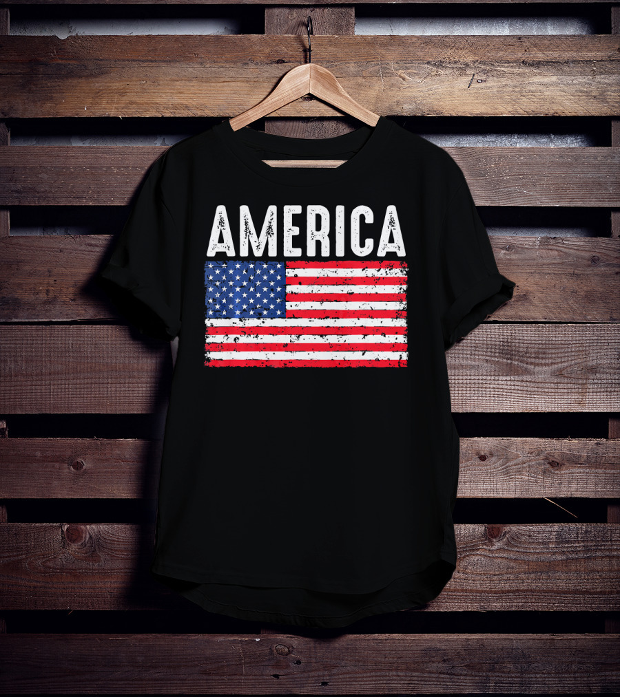 America Flag USA Patriotic Fourth Of July T-Shirt