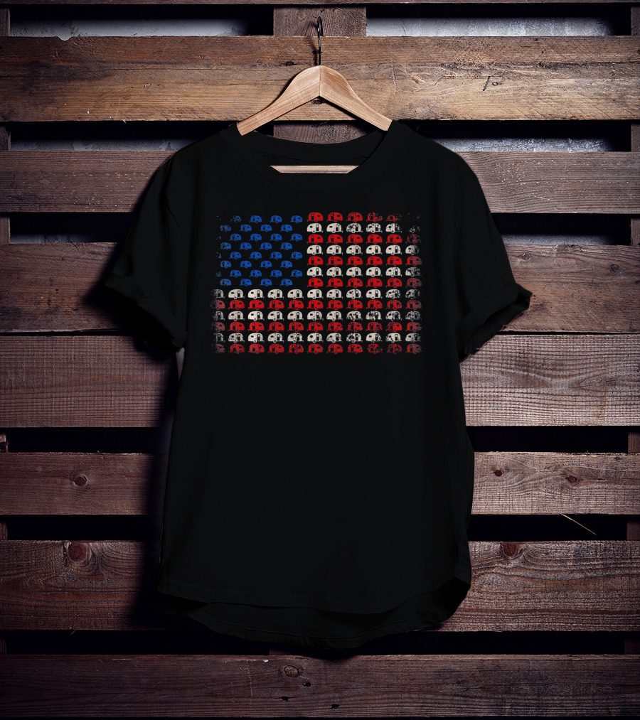 American Flag Camper Patriotic RV Camping T-Shirt
