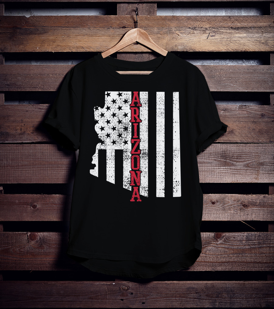 Arizona State Vintage USA Flag Patriotic T-Shirt