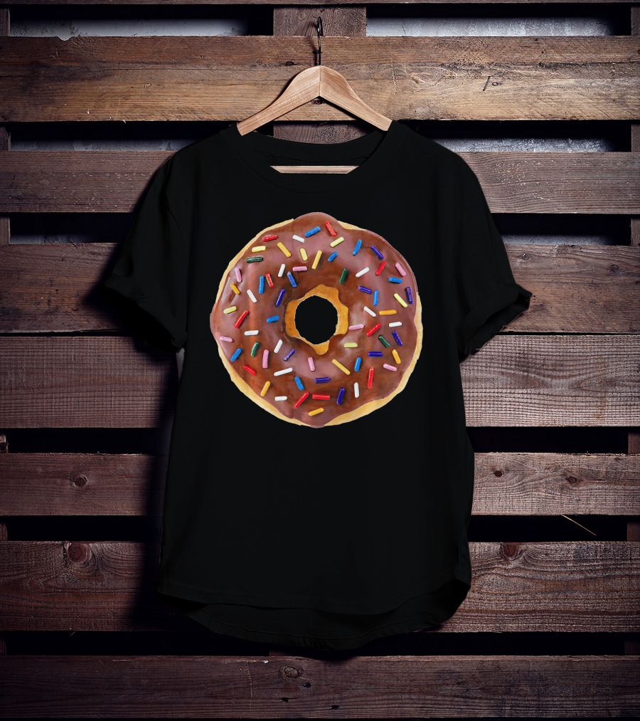 Chocolate Donut With Colorful Sprinkles T-Shirt
