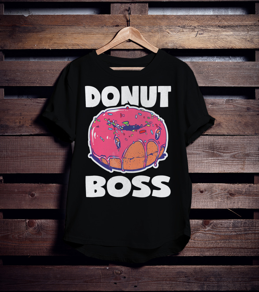Donut Boss Vintage Baked Fried Cake Donut T-Shirt