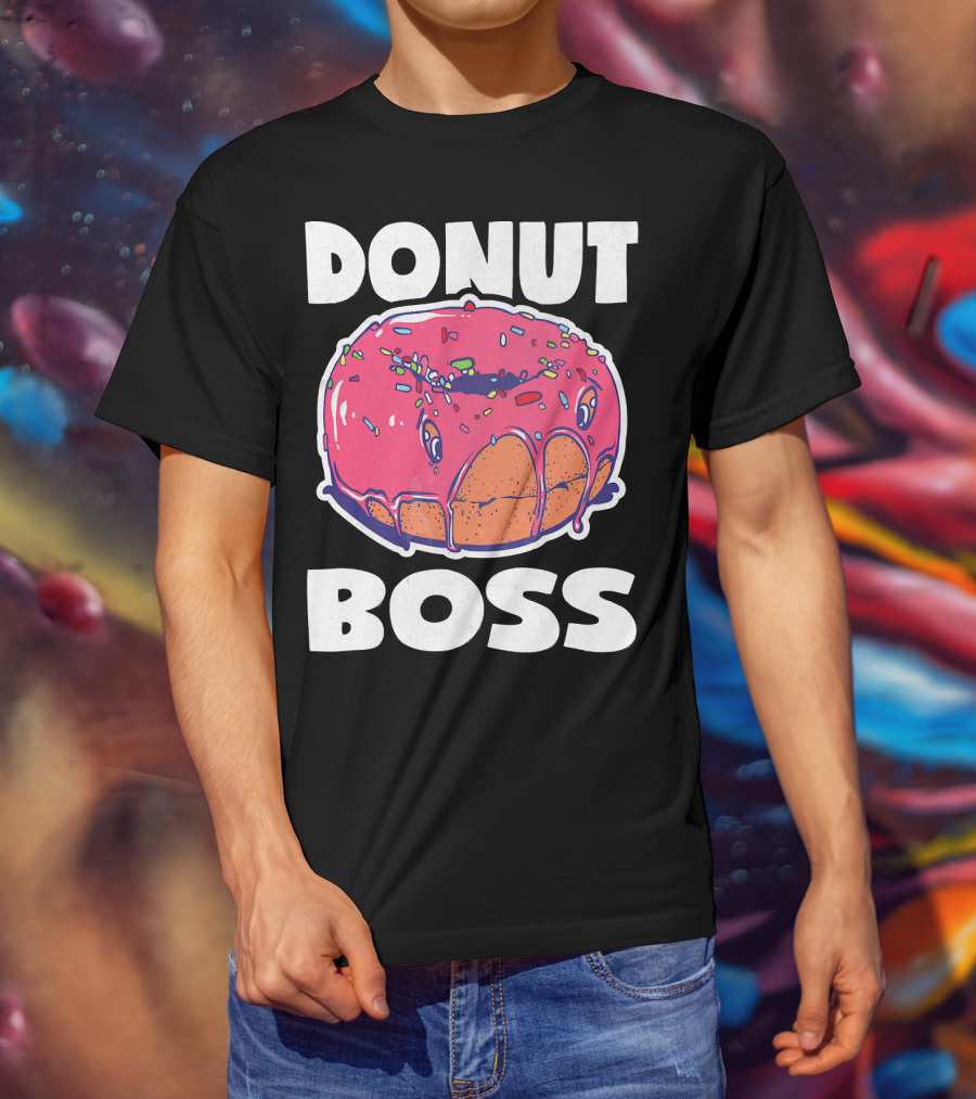 Donut Boss Vintage Baked Fried Cake Donut T-Shirt