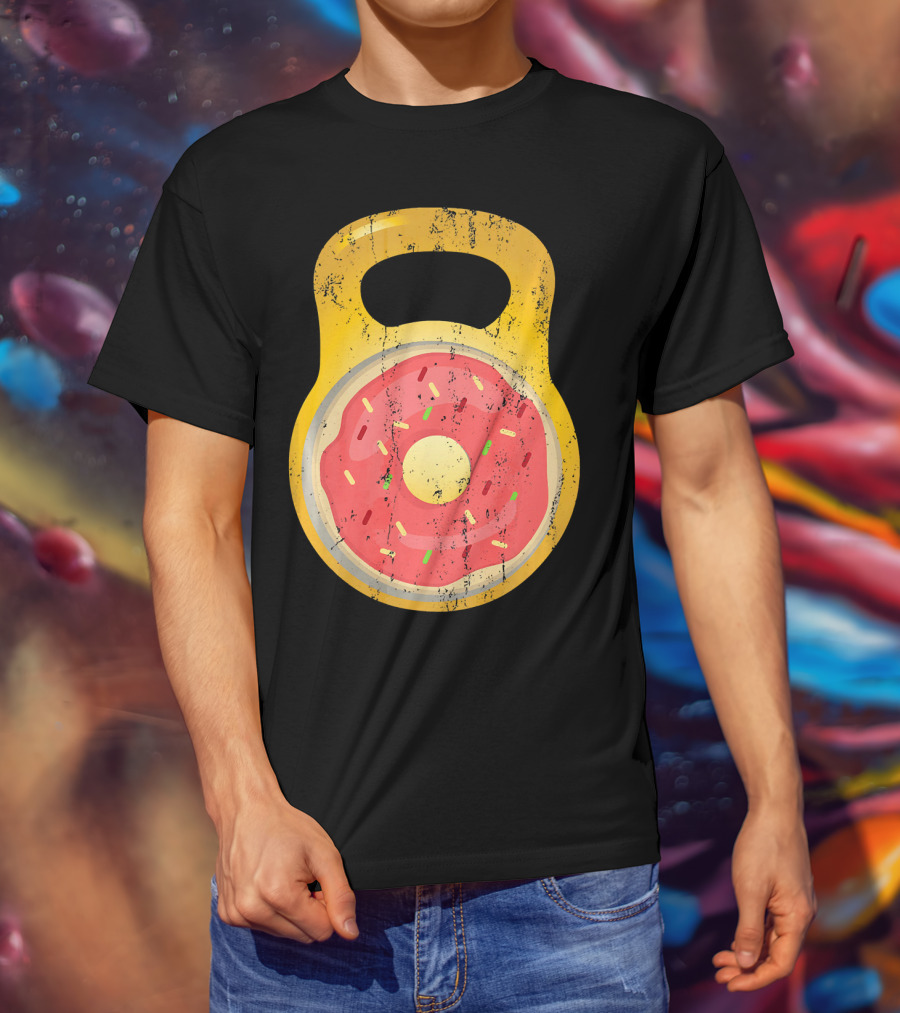 Funny Fitness Donut Kettlebell Doughnut T-Shirt