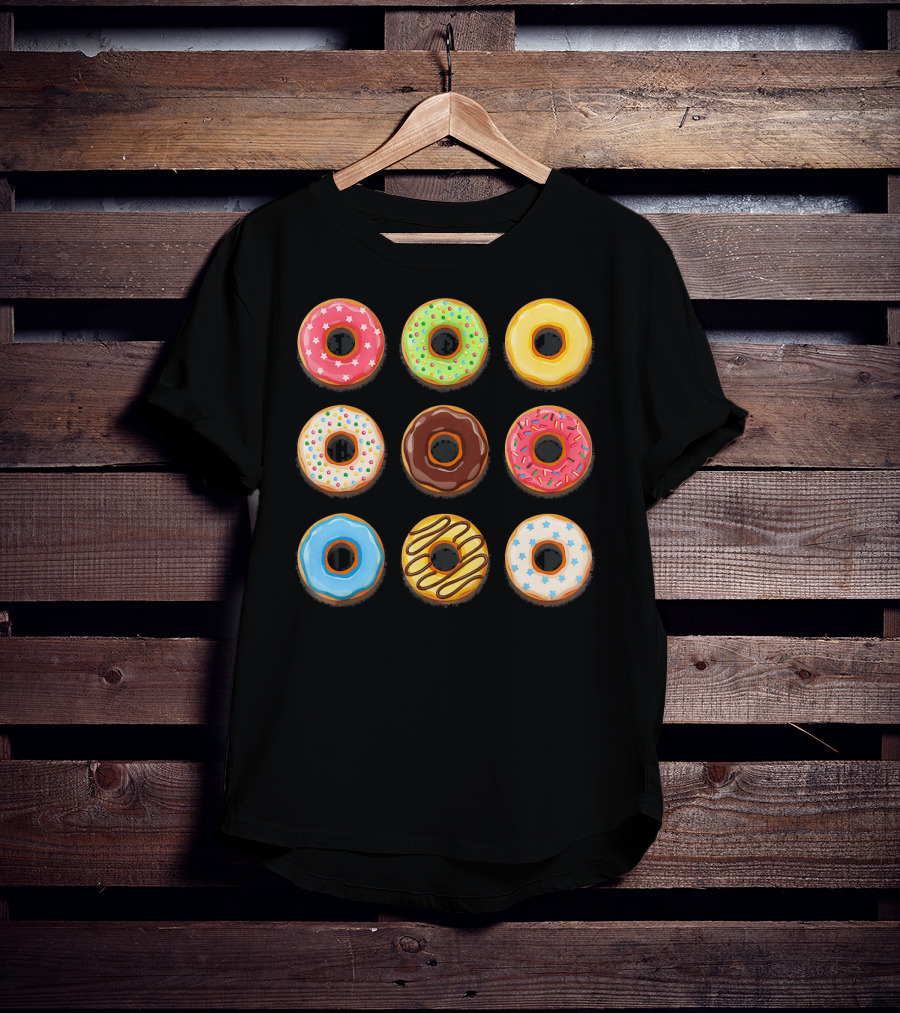 Donuts Sweet Mom Teens Girls Colorful T-Shirt