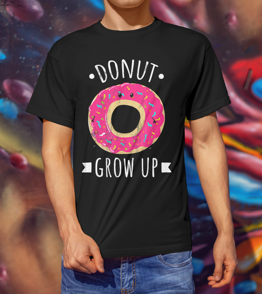 Donut Grow Up Kawaii Cute Food T-Shirt