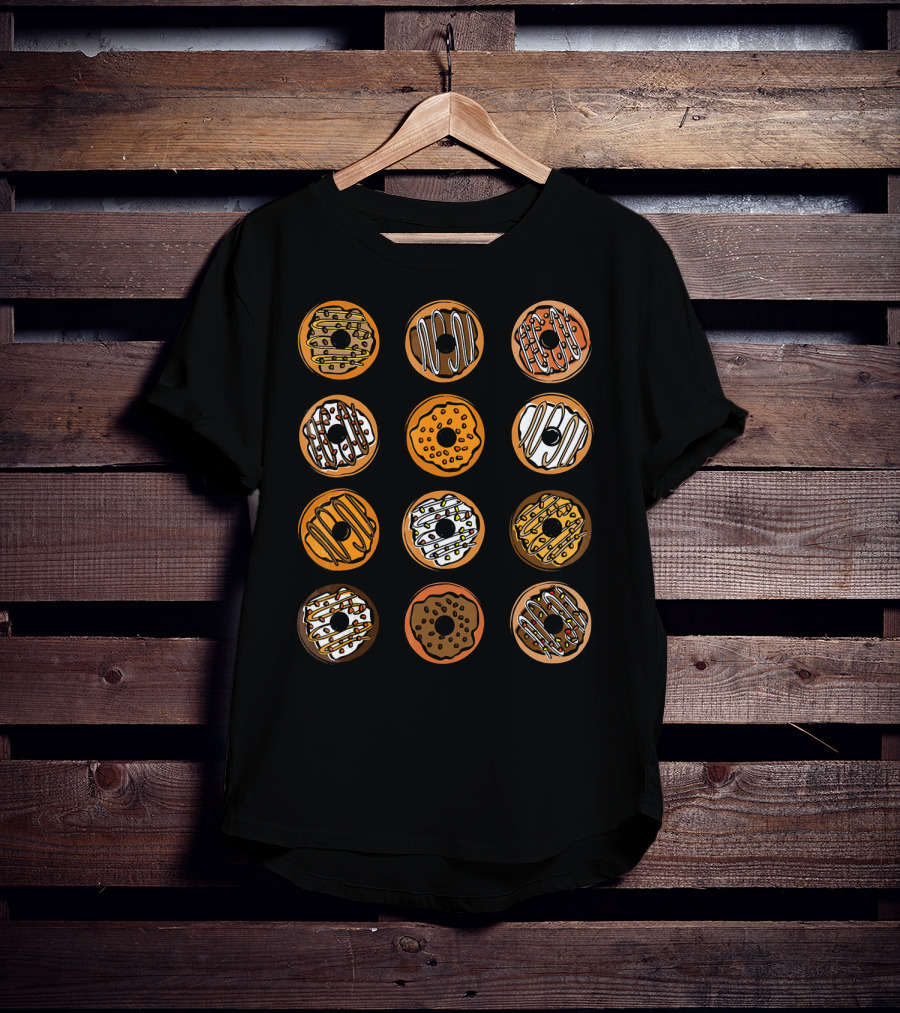 Box Of Donuts Cute Donut Dough Sweet Treats Variety T-Shirt
