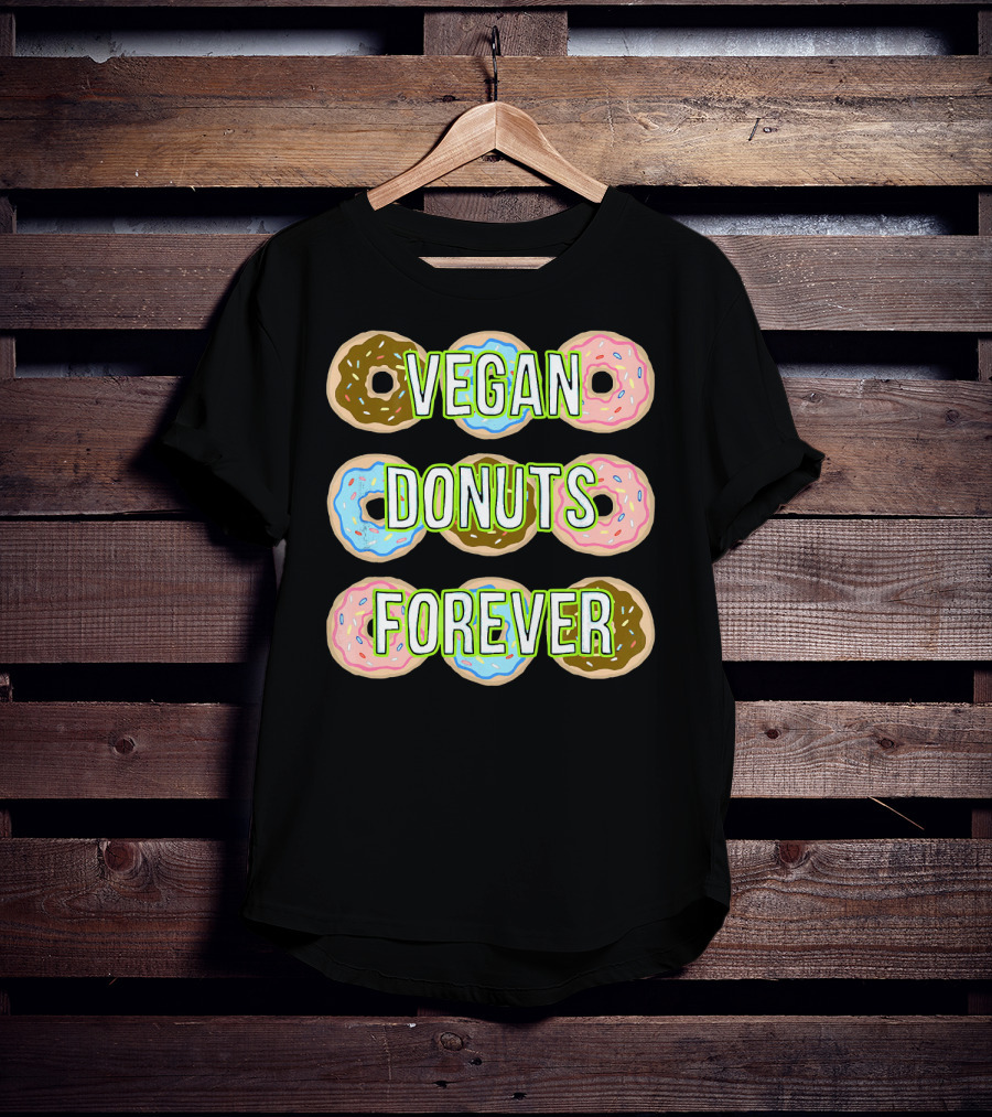 Vegan Donuts Forever Sprinkles Doughnut T-Shirt