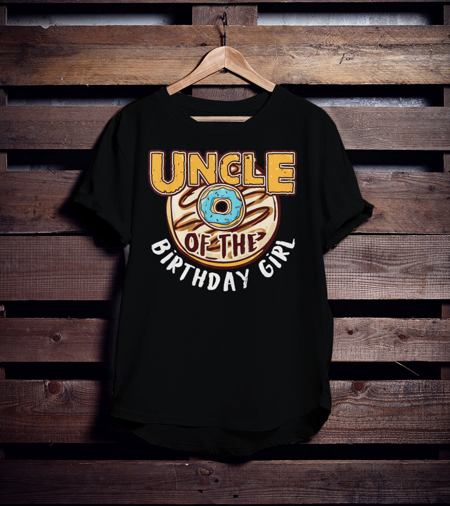Uncle Of The Birthday Girl Donut T-Shirt
