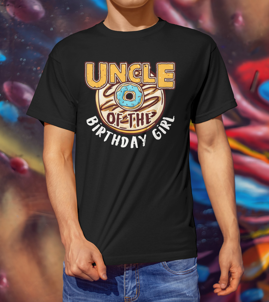 Uncle Of The Birthday Girl Donut T-Shirt