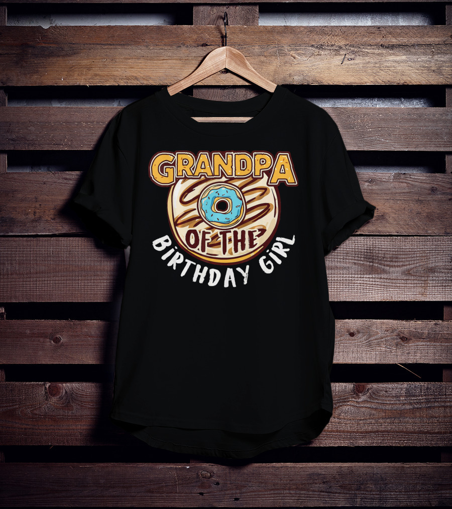 Grandpa Of The Birthday Girl Donut T-Shirt