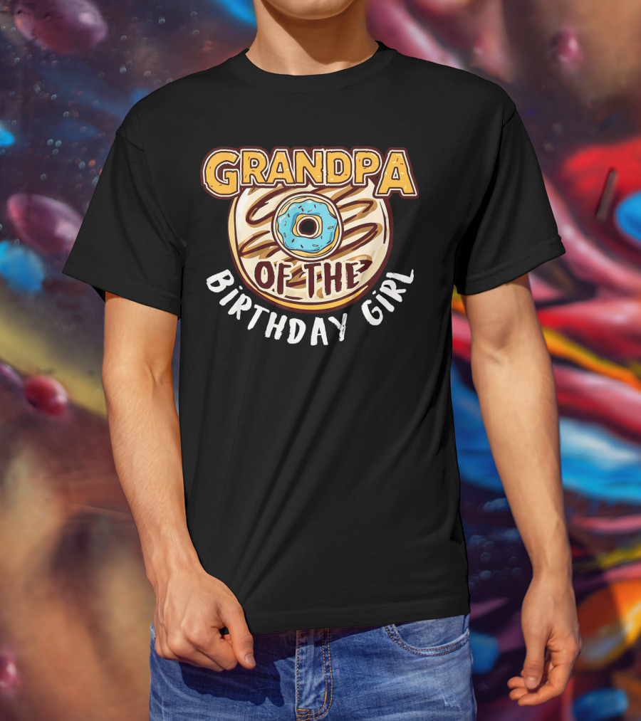 Grandpa Of The Birthday Girl Donut T-Shirt