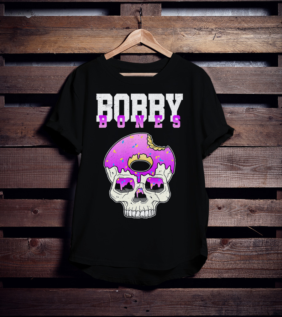 Bobby Bones Skull Donut Pink Sweet Death T-Shirt