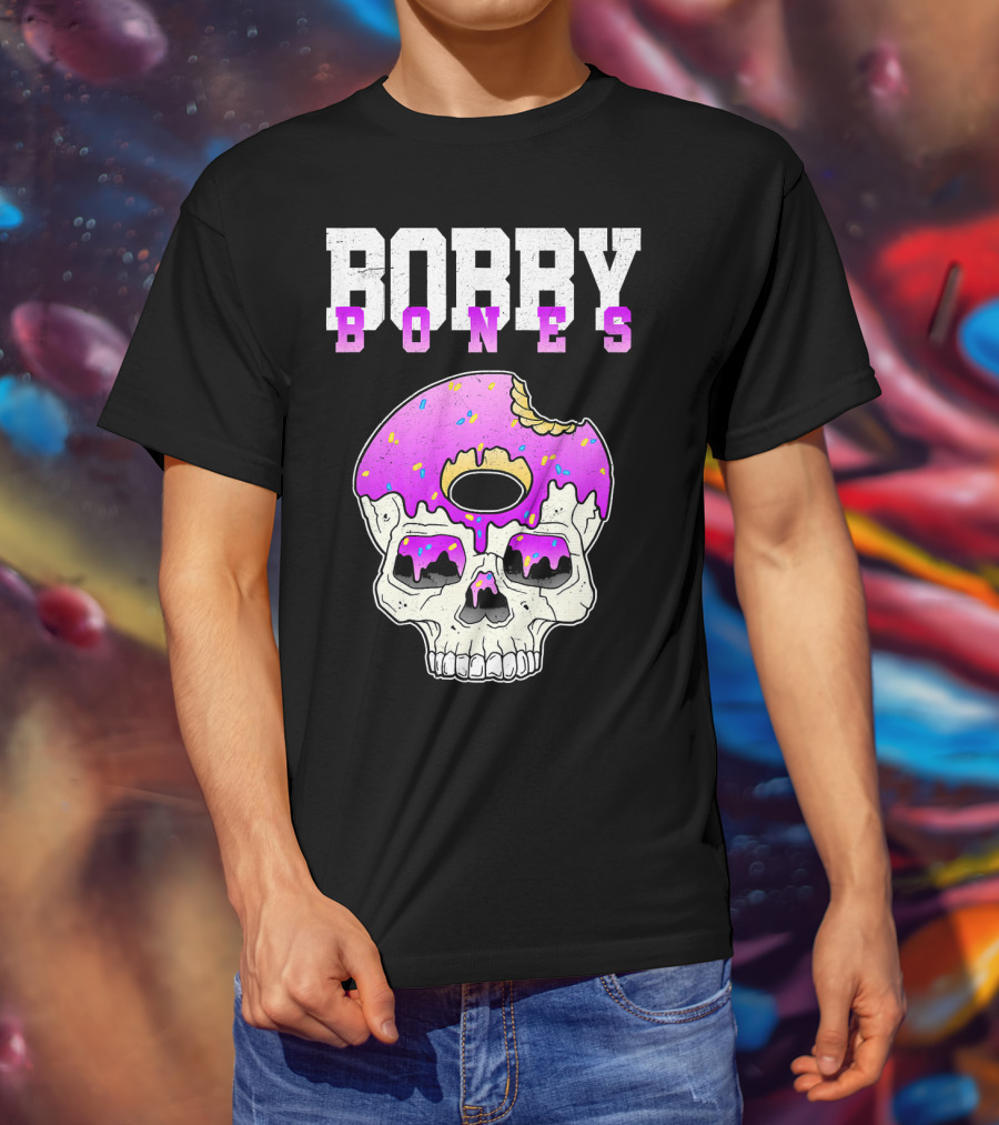 Bobby Bones Skull Donut Pink Sweet Death T-Shirt