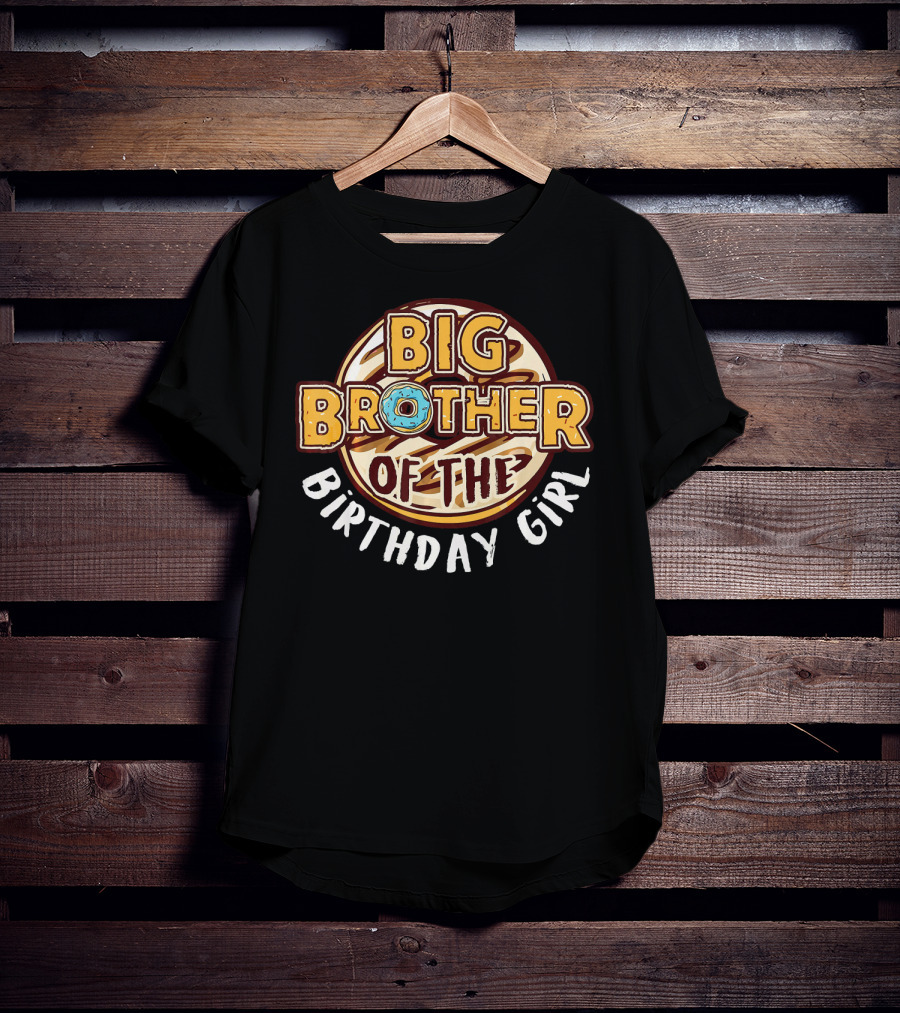Big Brother Of The Birthday Girl Donut T-Shirt