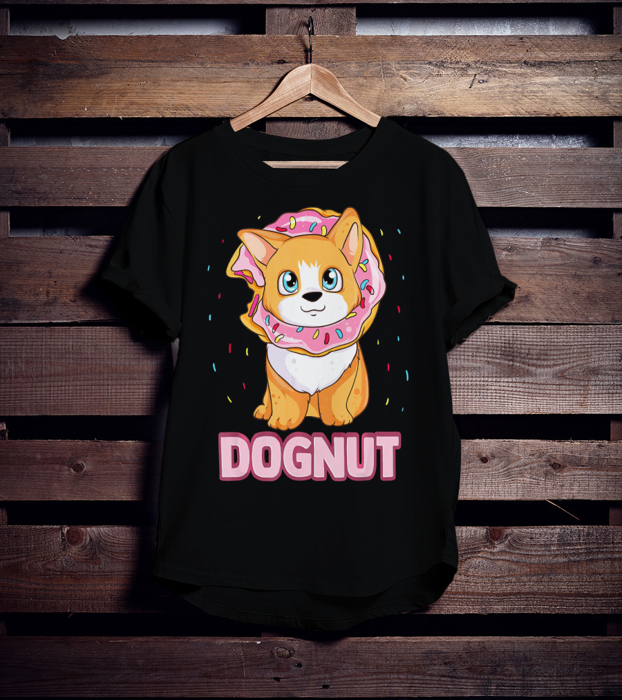 Dognut Cute Funny Dog Donut Pun Adorab With Sprinkles T-Shirt