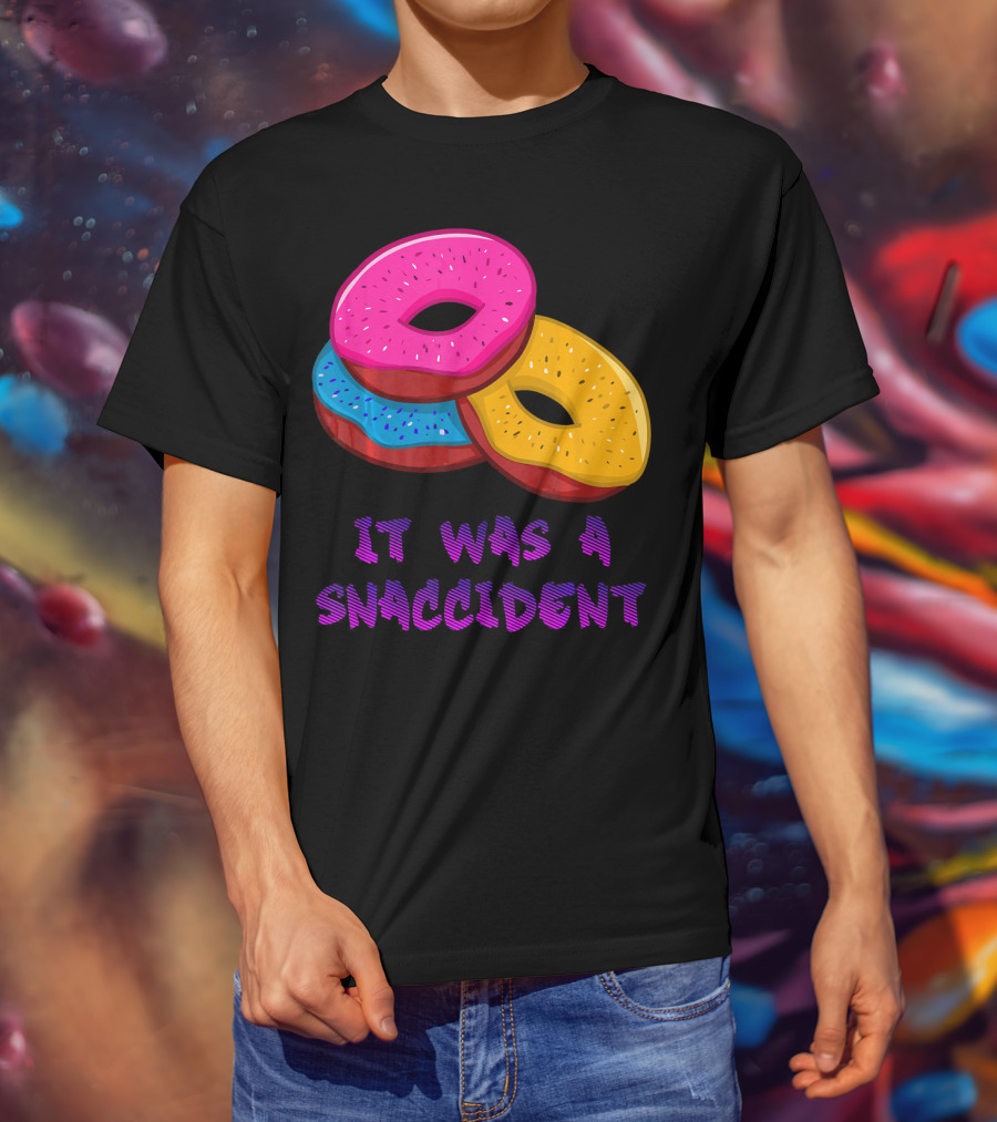 It Was A Snaccident Donut Trio Fun T-Shirt