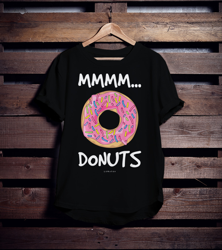 MMM DONUTS Cute And Funny Pink Sprinkles T-Shirt