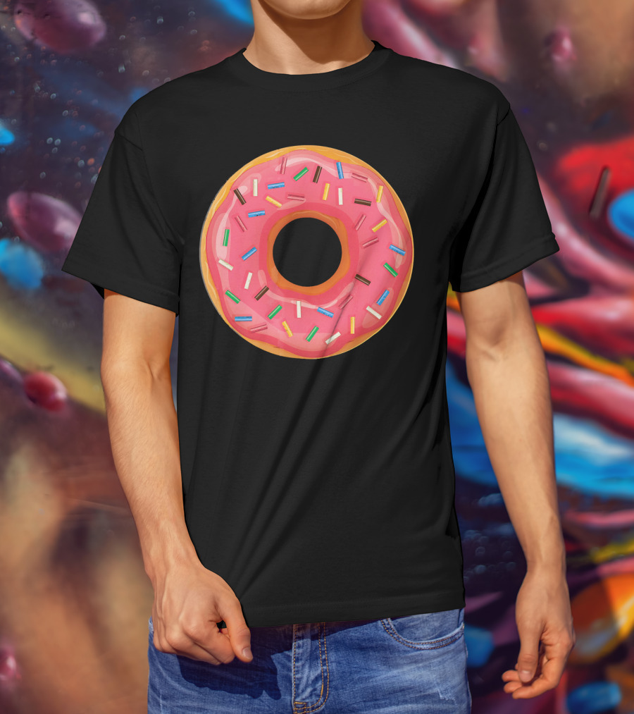 Simple Colorful Sprinkle Donut T-Shirt