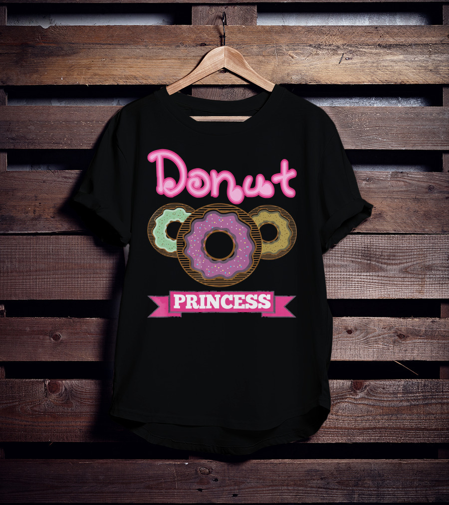 Donut Princess Pink Banner With Colorful Donuts T-Shirt