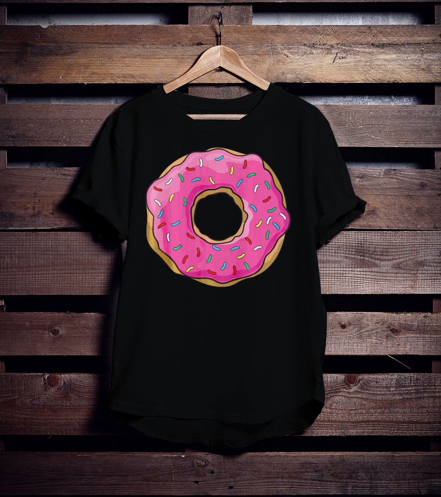 Big Pink Sprinkled Donut Iconic Sweet Treat T-Shirt