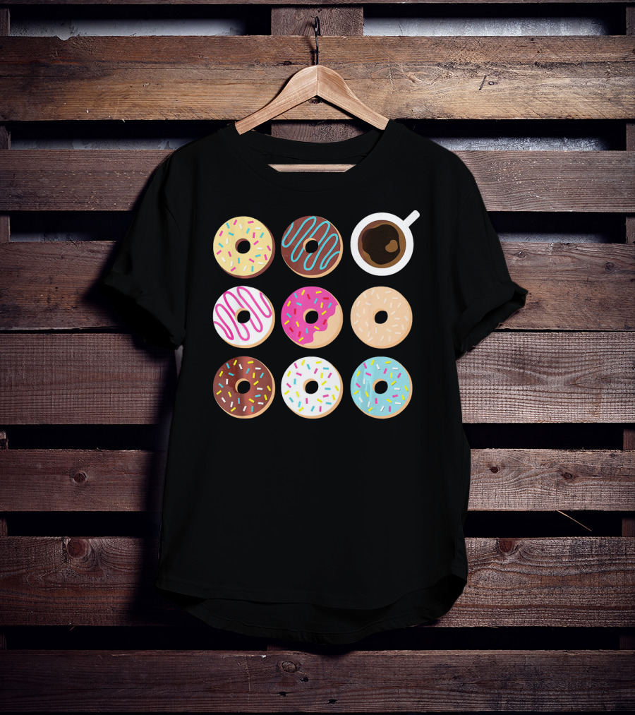 Wake Up To Donuts And Coffee With Sprinkles And Icing T-Shirt