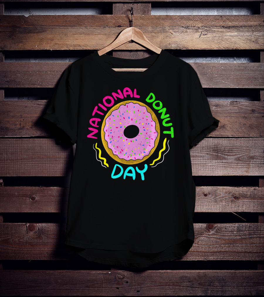 National Donut Day Cool Sweet Tooth Party Celebration With Sprinkles T-Shirt