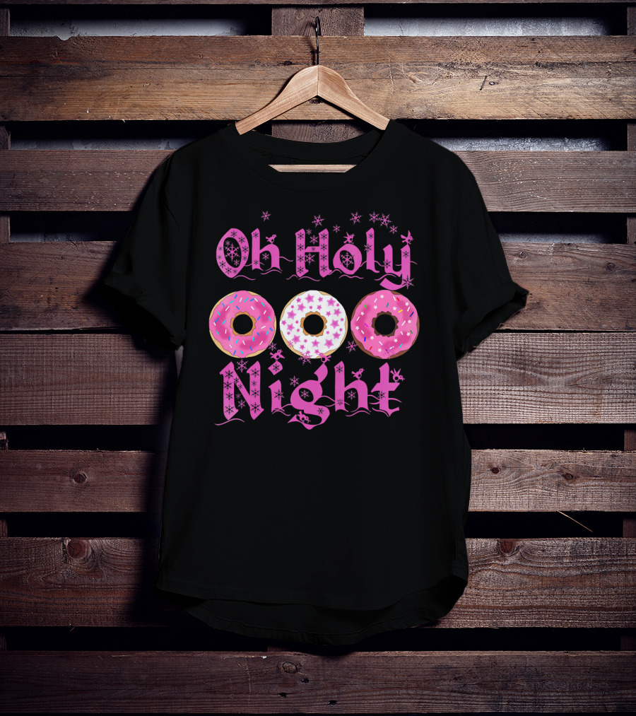 Oh Holy Night Donut Starry Pink Trio T-Shirt