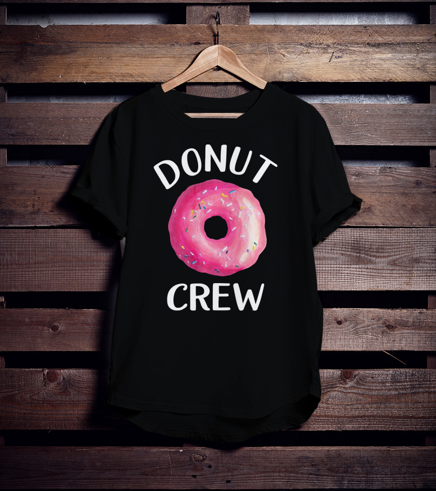 Donut Crew Pink Sprinkled Doughnut T-Shirt