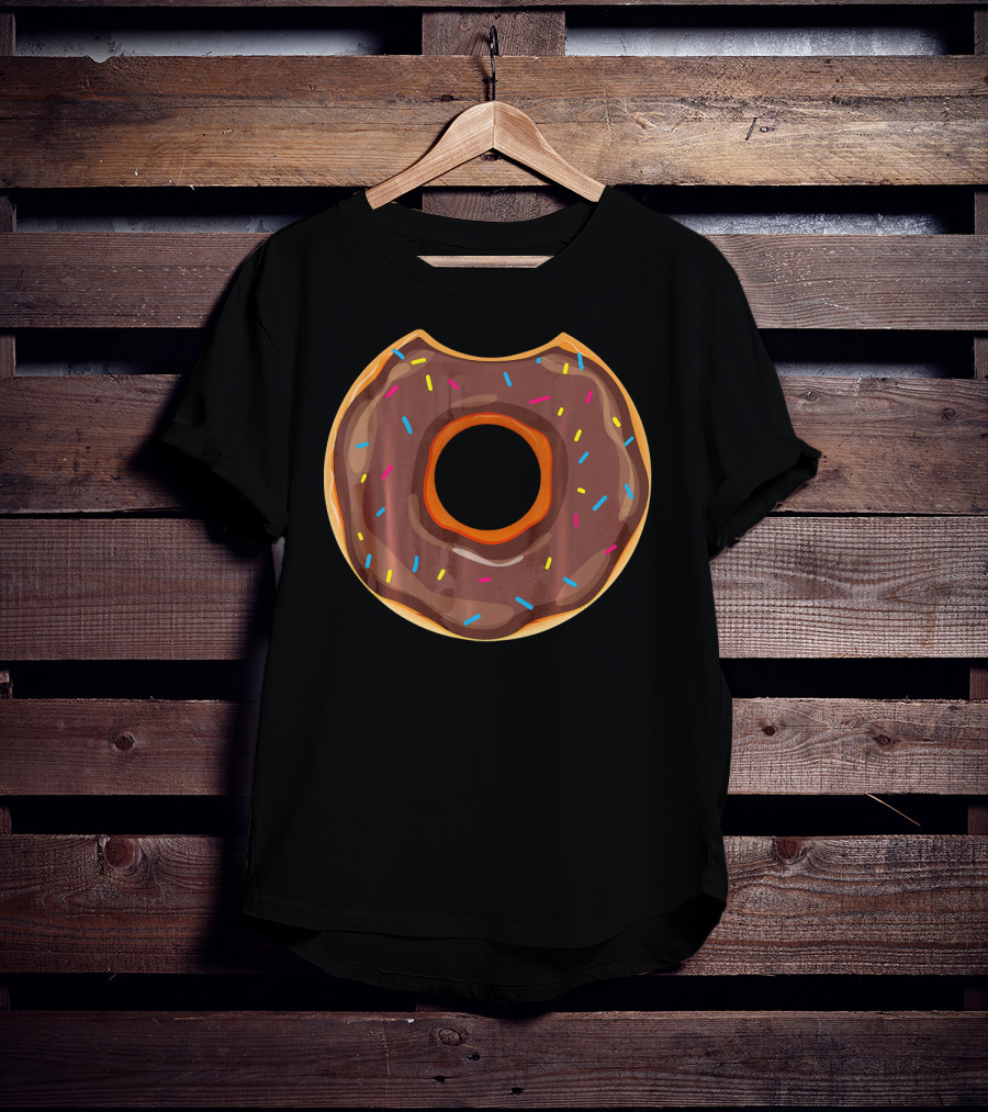 Cool Donut Halloween Chocolate Doughnut With Sprinkles T-Shirt