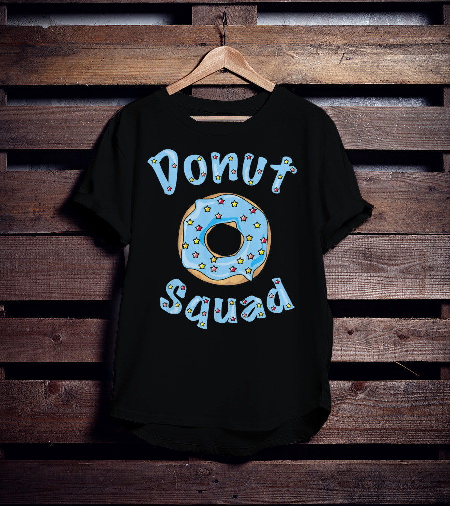 Donut Squad Blue Starry Frosted Cute Foodie Lover T-Shirt