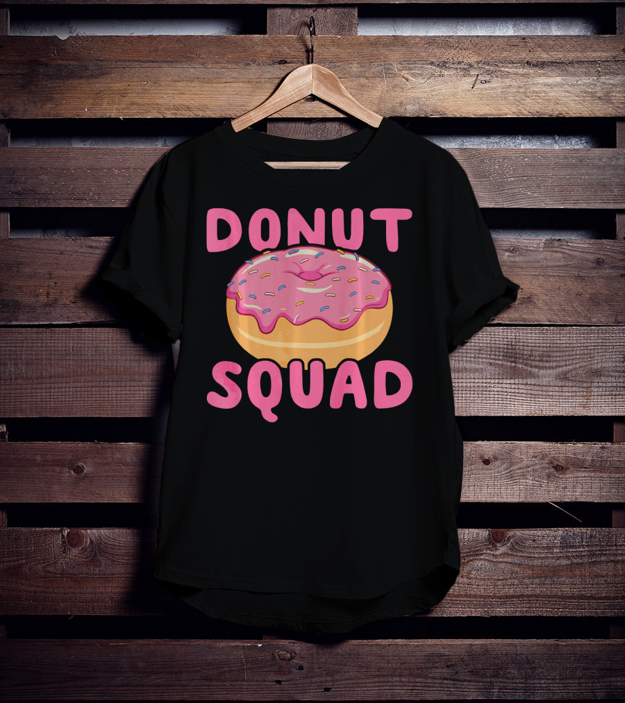 Donut Squad Pink Frosted Sprinkles Treat Enthusiasts T-Shirt