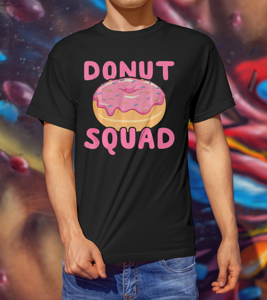 Donut Squad Pink Frosted Sprinkles Treat Enthusiasts T-Shirt