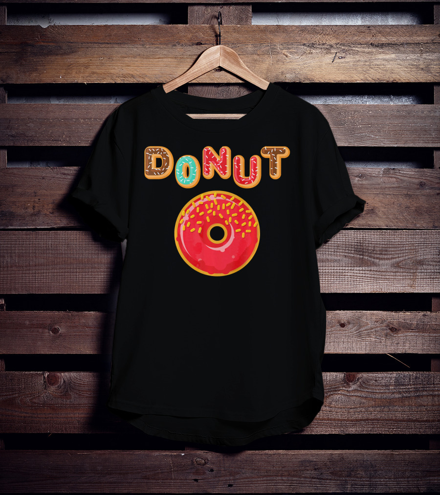 Donut Glazed And Sprinkled Funny Cartoon DoNut T-Shirt