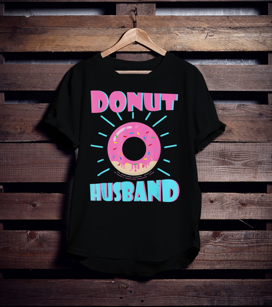 Donut Husband Pink Frosted Donut With Sprinkles T-Shirt