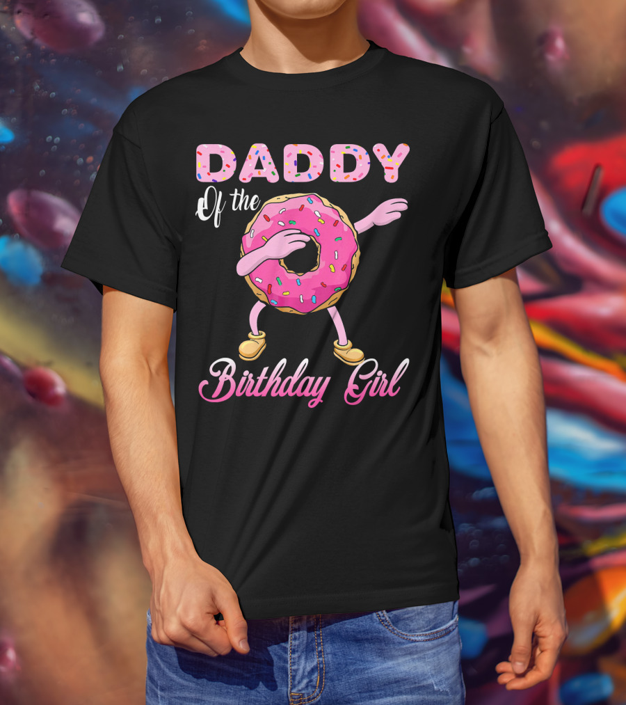 Daddy Of The Birthday Girl Donut Dab T-Shirt