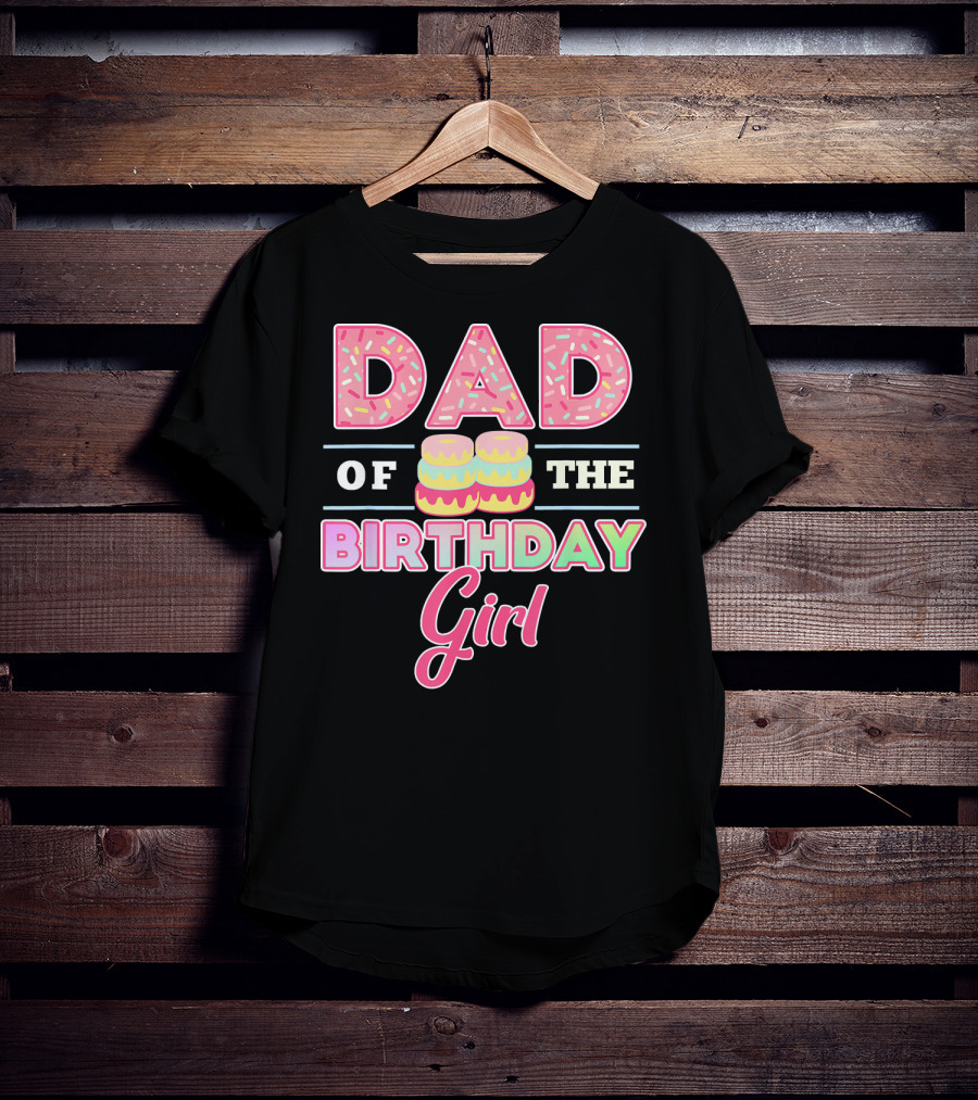 Dad Of The Birthday Girl Donut Lover T-Shirt