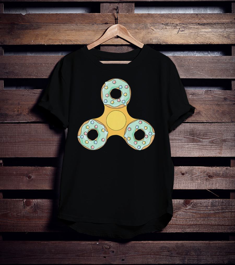 Fidget Spinner Donut Design With Sprinkles T-Shirt