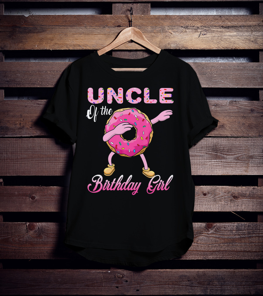UNCLE Of The Birthday Girl Donut Dab T-Shirt