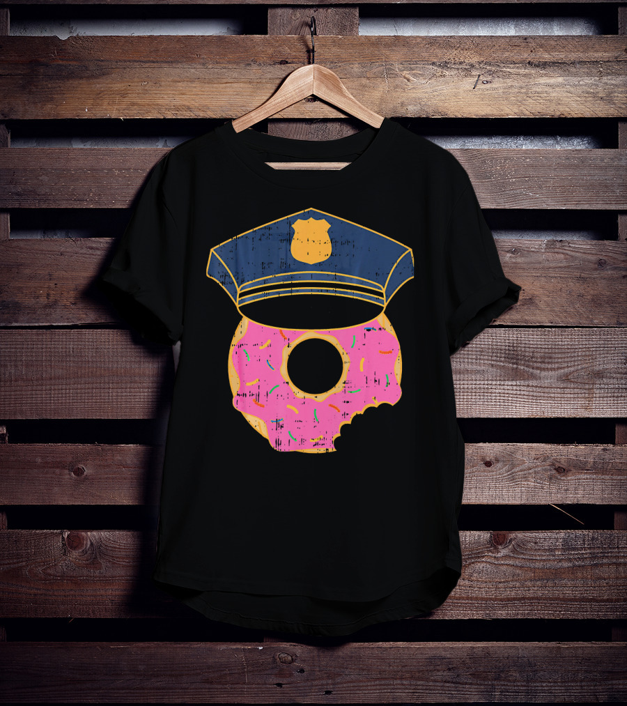 Donut Sprinkles Police Hat Cop Awesome Iconic T-Shirt