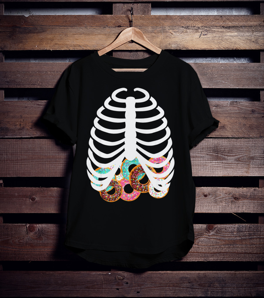 Halloween Adult Kids Rib Bone Donut Food Costume T-Shirt