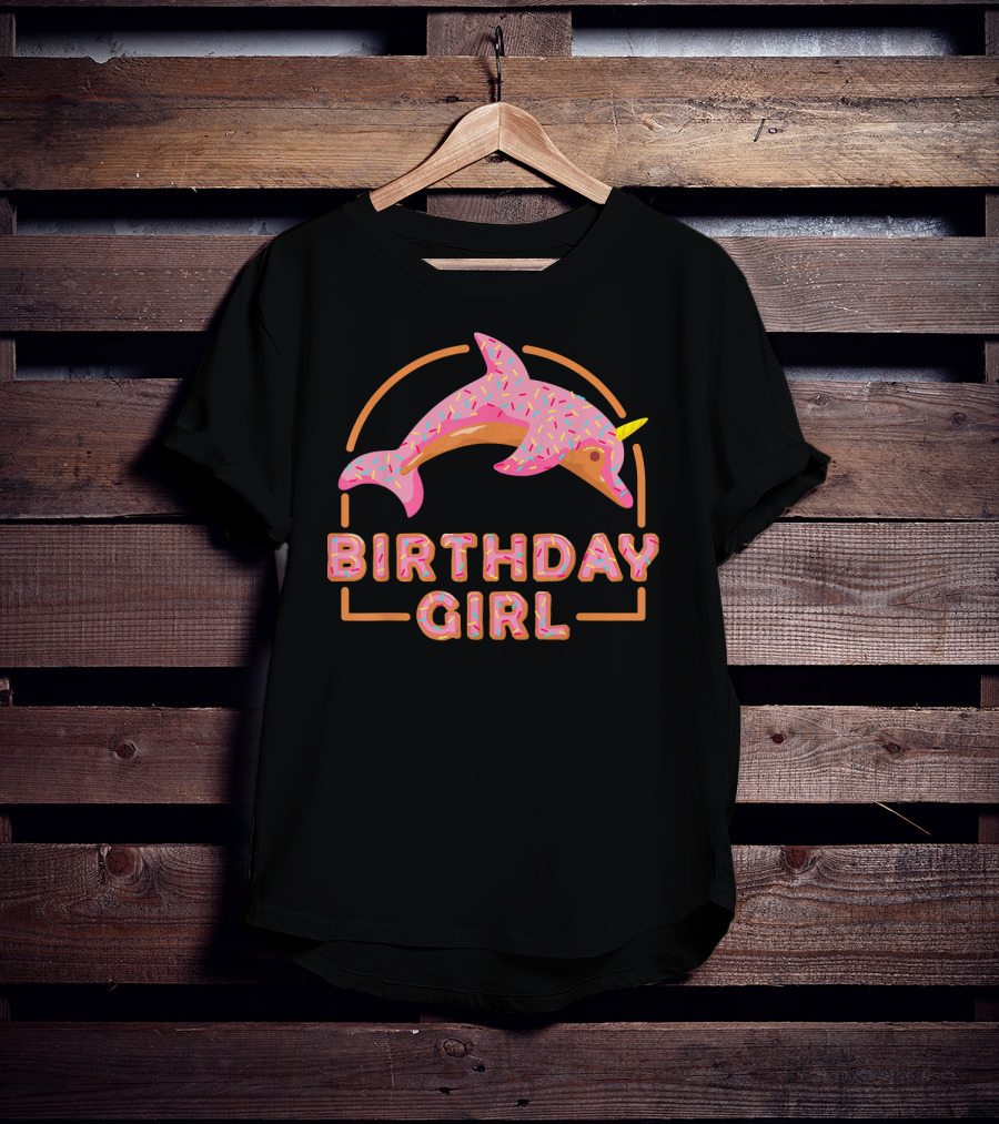 Birthday Girl Sweet Dolphicorn Donut Bday T-Shirt
