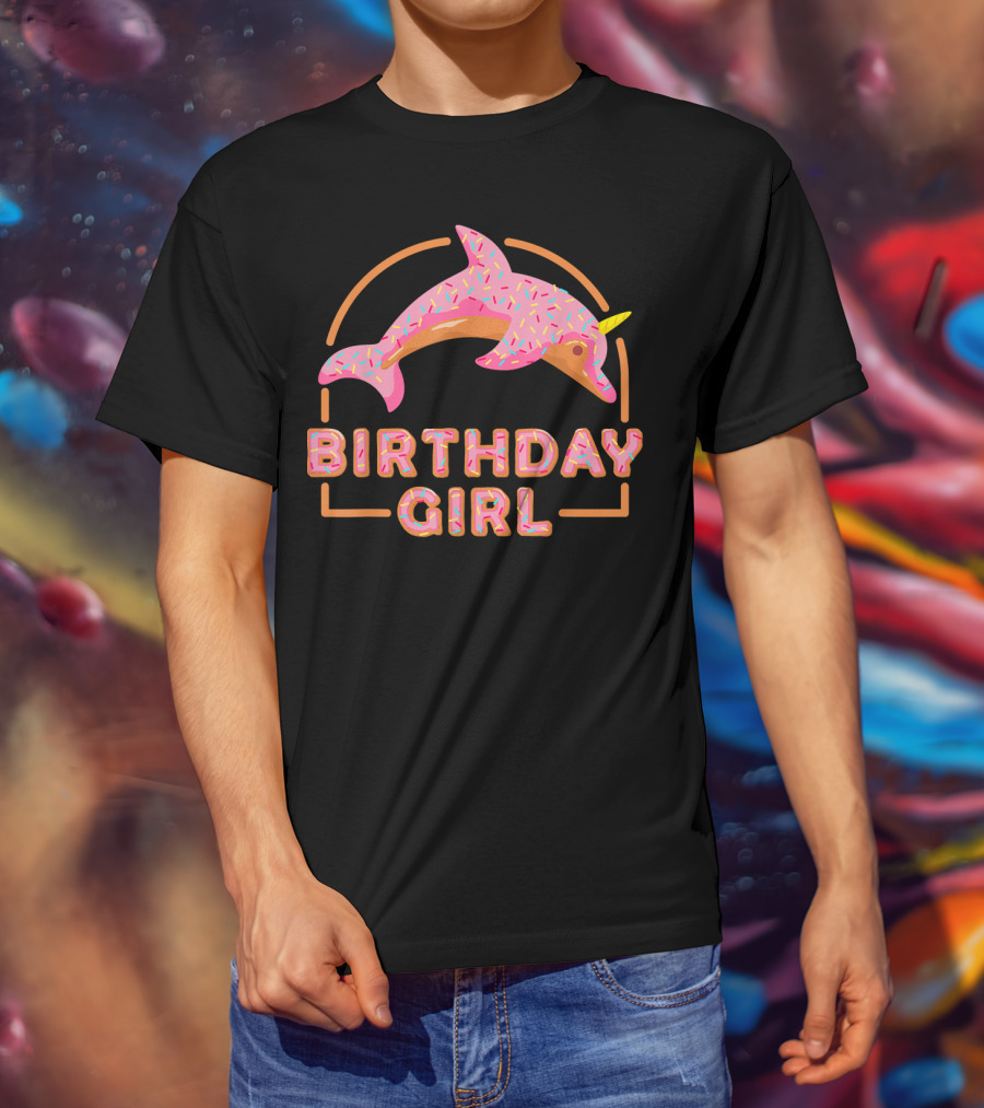 Birthday Girl Sweet Dolphicorn Donut Bday T-Shirt