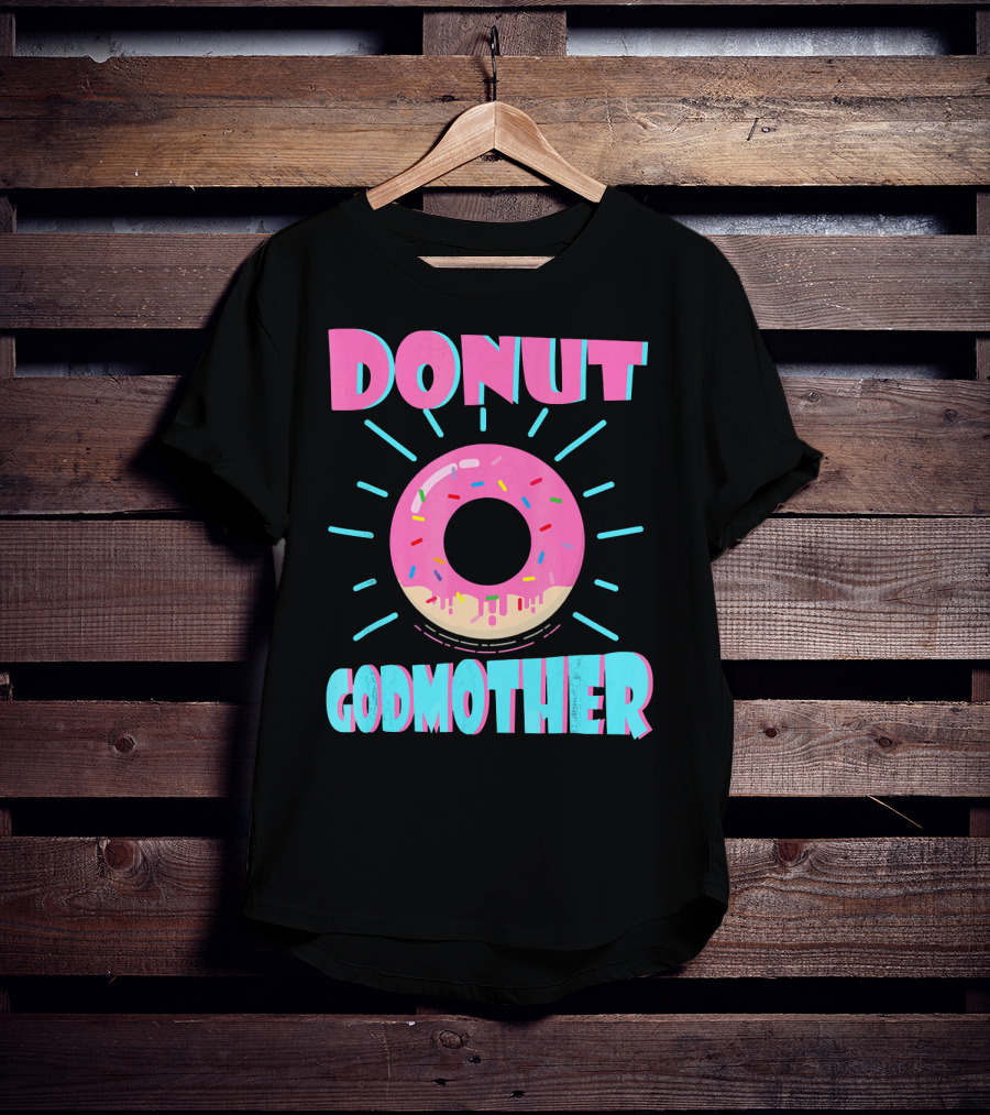 Donut Godmother Pink Frosted Donut With Sprinkles T-Shirt