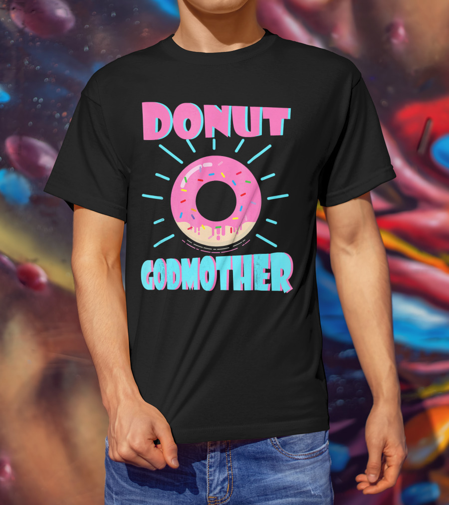 Donut Godmother Pink Frosted Donut With Sprinkles T-Shirt