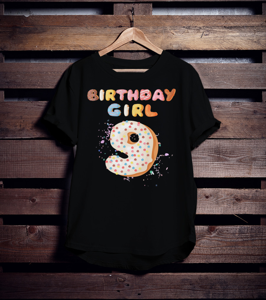 Birthday Girl Donut 9 T-Shirt