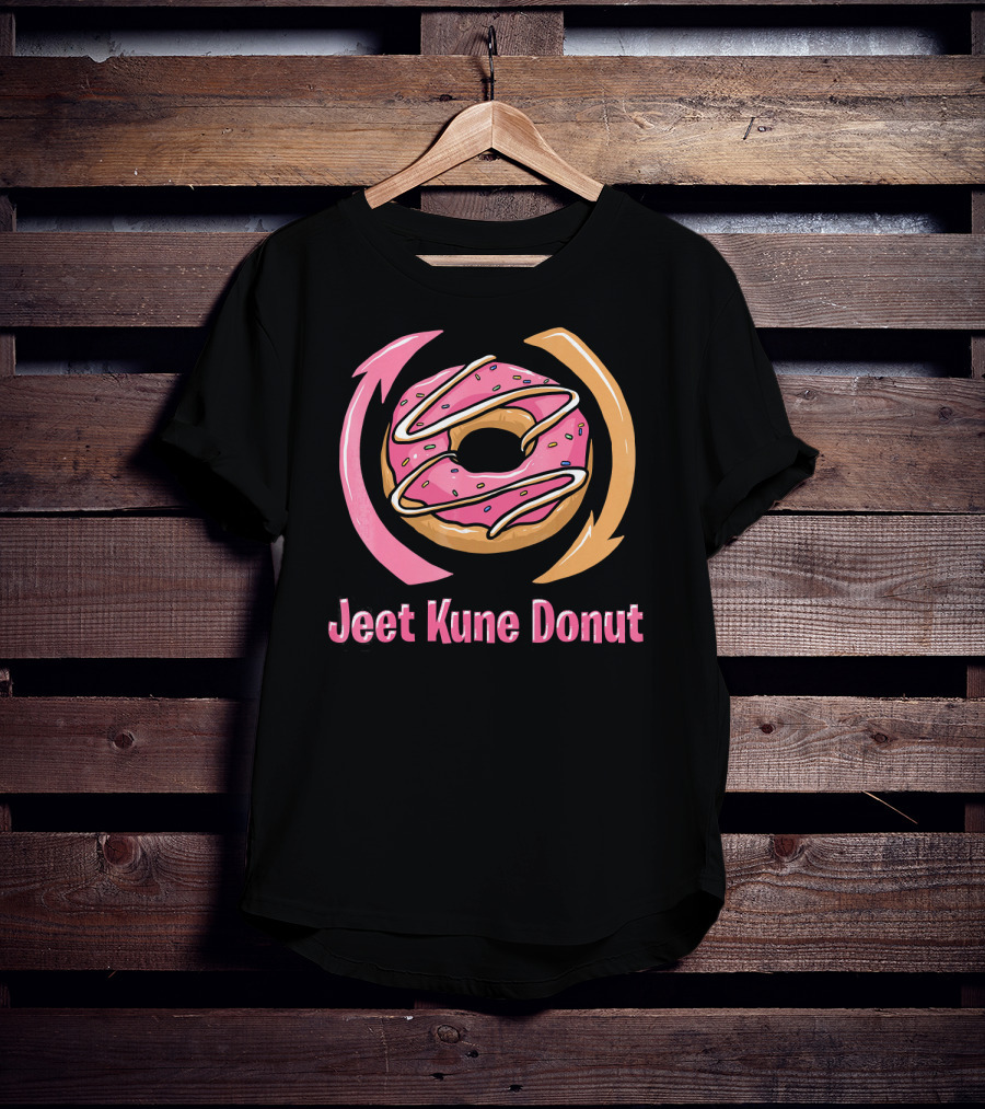 Jeet Kune Donut IIFY Pink Frosted Donut Martial Arts Humor T-Shirt