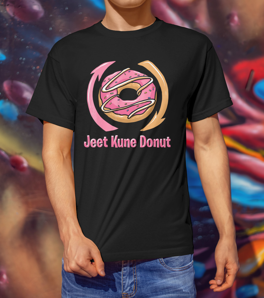 Jeet Kune Donut IIFY Pink Frosted Donut Martial Arts Humor T-Shirt