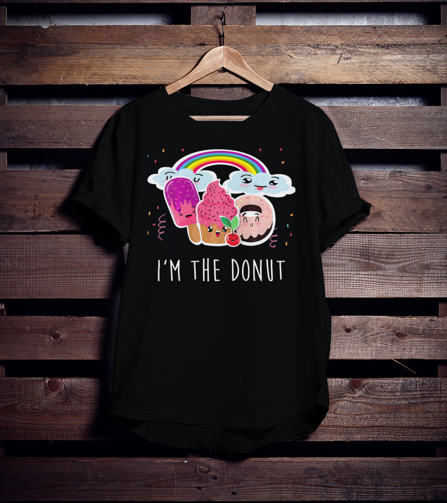 Funneh Cute Rainbow Ice Cream Donut Characters I'm The Donut T-Shirt