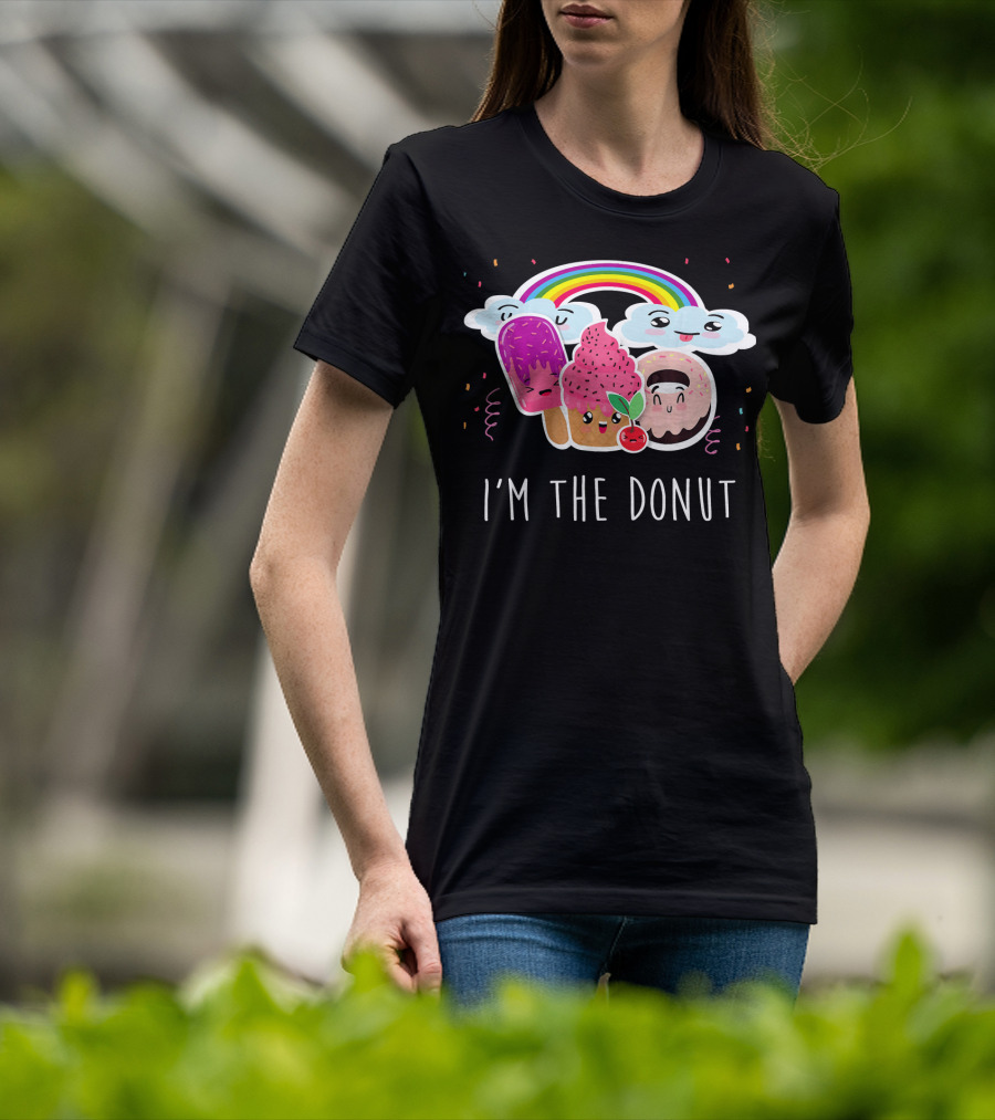 Funneh Cute Rainbow Ice Cream Donut Characters I'm The Donut T-Shirt